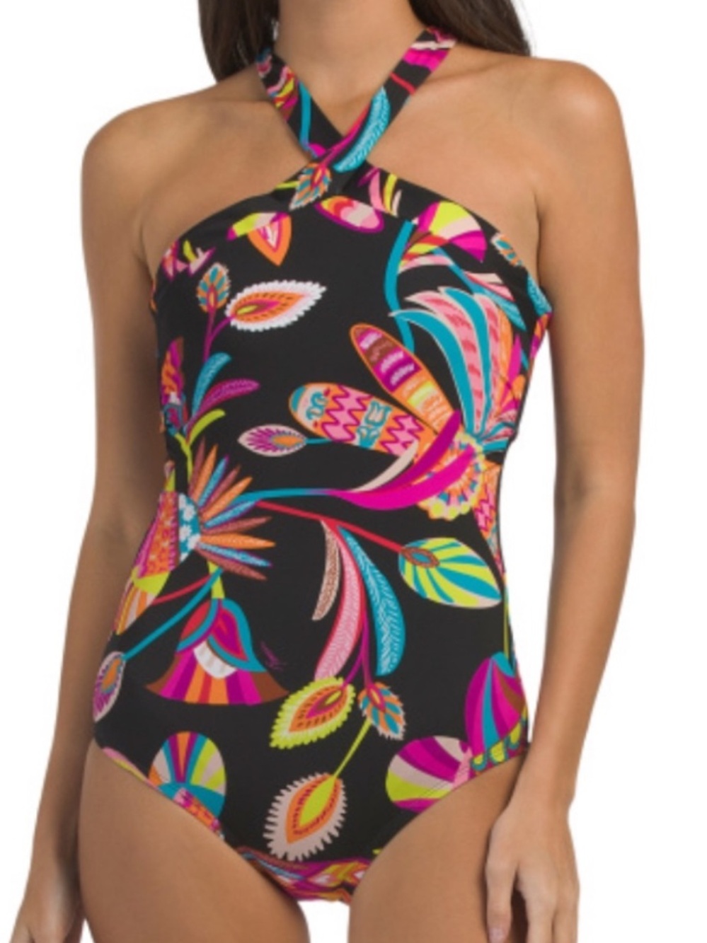 Trina Turk Luminary Halter-Neck One-Piece Swimsuit